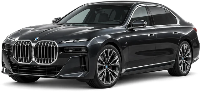 Black BMW 750e 2026 from the Proline fleet